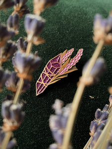 Crystal and Lavender Pin
