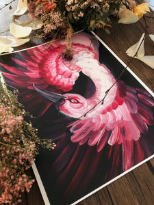 Pink Bird print
