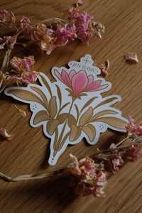 Matte flower Sticker